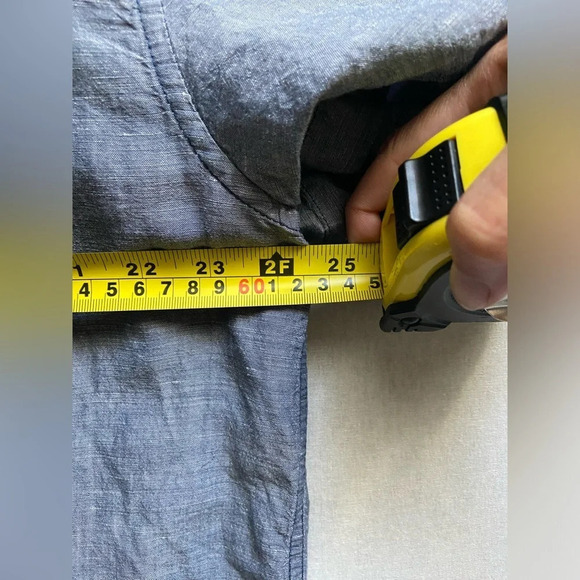 Saks Fifth Avenue linen cotton collar shirt sleeve shirt  Sz XL - Picture 11 of 11